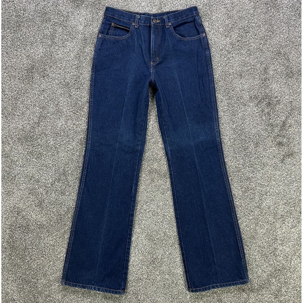 Vintage Sheplers Dark Blue Wash Denim Jeans Mens 32x33 Western Cowboy Workwear